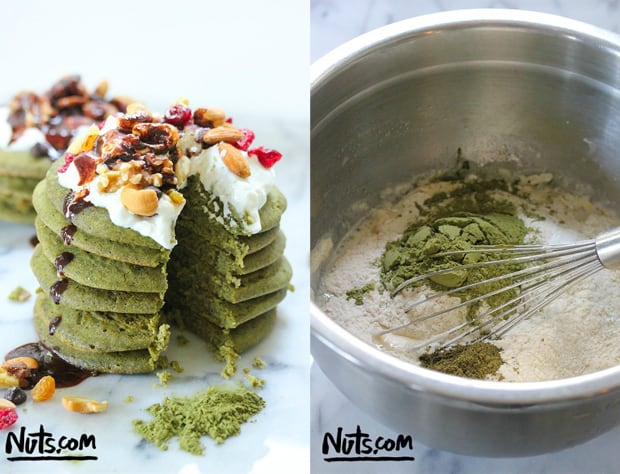 Matcha Green Tea Pancakes: The Nutty Scoop.