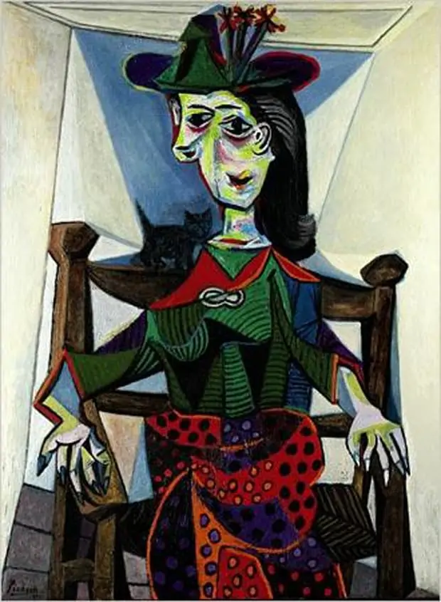 Pablo Picasso - Dora Maarová s kočkou