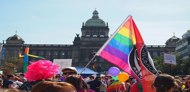 Pochod za práva LGBTI komunity, a tedy i intersexuálů.