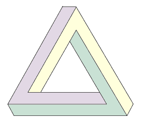 Penroseův trojúhelník v barvách